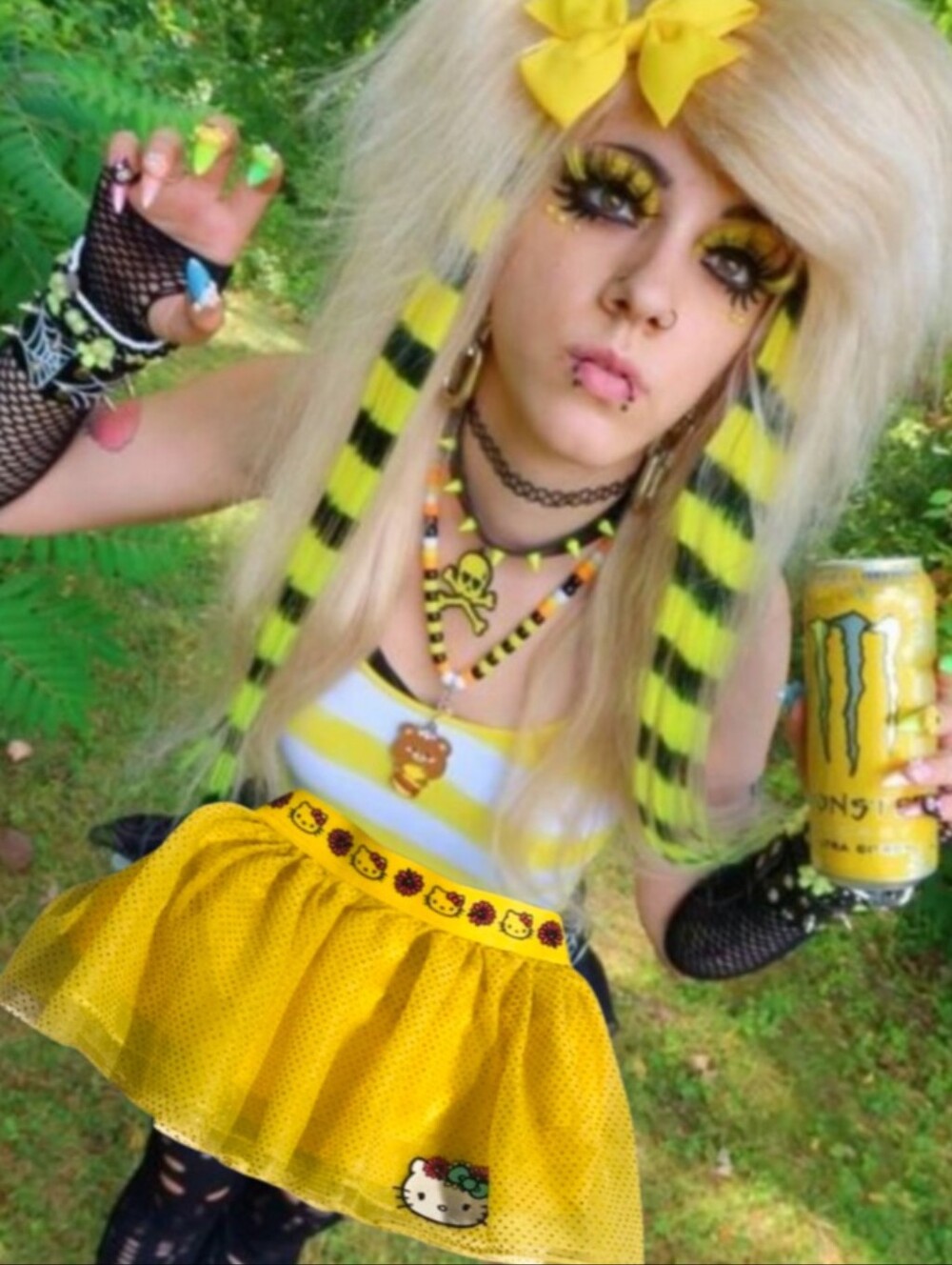 Scene Queen Yellow Hello Kitty Tutu Skirt